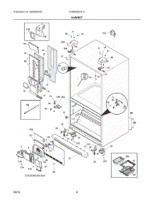 04 - Cabinet parts for Electrolux Refrigerator EI28BS80KS7A from AppliancePartsPros.com