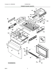 02 - Freezer Drawer, Baskets parts for Electrolux Refrigerator EI28BS80KS8A from AppliancePartsPros.com