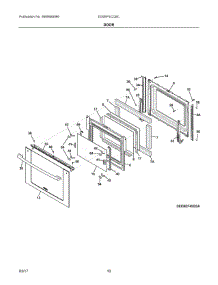 05 - Door parts for Electrolux Range EI30EF4CQSC from AppliancePartsPros.com