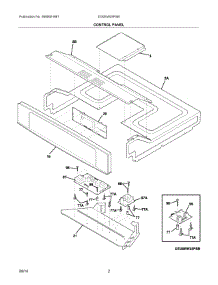 02 - Control Panel parts for Electrolux Oven EI30EW35PSB from AppliancePartsPros.com