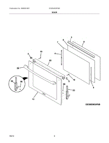 04 - Door parts for Electrolux Oven EI30EW35PSB from AppliancePartsPros.com