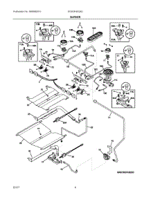 03 - Burner parts for Electrolux Range EI30GF45QSD from AppliancePartsPros.com