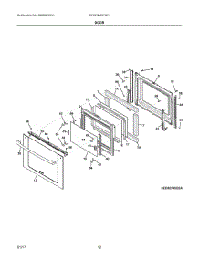 06 - Door parts for Electrolux Range EI30GF45QSD from AppliancePartsPros.com