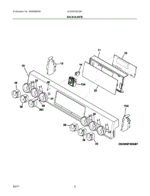 02 - Backguard parts for Electrolux Range EI30GF45QSF from AppliancePartsPros.com