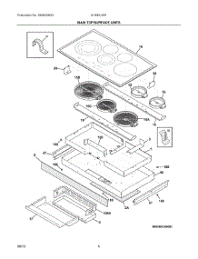 03 - Main Top / Surface Units parts for Electrolux Cooktop EI36EC45KB2 from AppliancePartsPros.com
