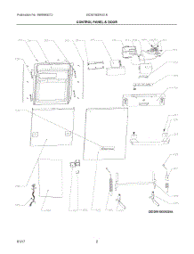 02 - Control Panel & Door parts for Electrolux Dishwasher EIDW1805KS1B from AppliancePartsPros.com