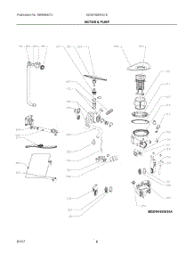 04 - Motor & Pump parts for Electrolux Dishwasher EIDW1805KS1B from AppliancePartsPros.com