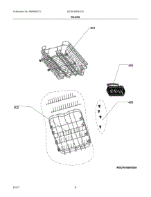 05 - Racks parts for Electrolux Dishwasher EIDW1805KS1B from AppliancePartsPros.com