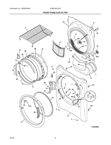 03 - Front Panel / Lint Filter parts for Electrolux Dryer EIMED60JIW5 from AppliancePartsPros.com