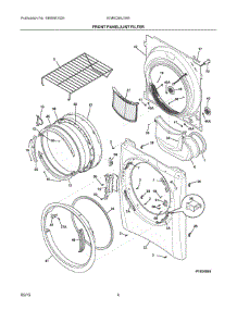 03 - Front Panel / Lint Filter parts for Electrolux Dryer EIMED60JIW6 from AppliancePartsPros.com