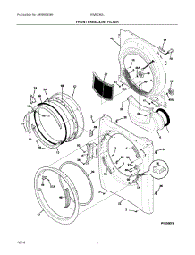 03 - Front Panel / Lint Filter parts for Electrolux Dryer EIMED60LT3 from AppliancePartsPros.com