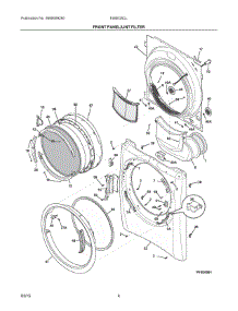 03 - Front Panel / Lint Filter parts for Electrolux Dryer EIMED6CLSS4 from AppliancePartsPros.com
