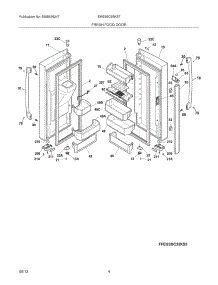 05 - Fresh Food Door parts for Electrolux Refrigerator EW23BC85KS7 from AppliancePartsPros.com