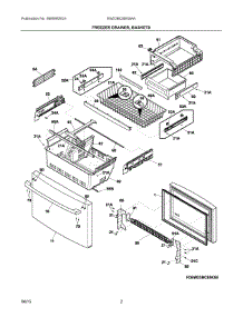 02 - Freezer Drawer, Baskets parts for Electrolux Refrigerator EW23BC85KSAA from AppliancePartsPros.com
