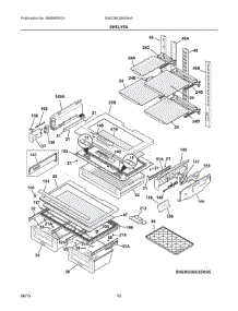 05 - Shelves parts for Electrolux Refrigerator EW23BC85KSAA from AppliancePartsPros.com