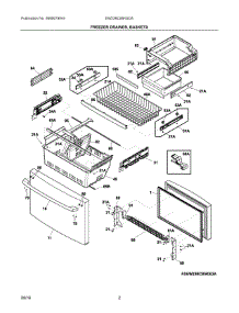 02 - Freezer Drawer, Baskets parts for Electrolux Refrigerator EW23BC85KSDA from AppliancePartsPros.com
