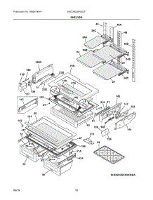 05 - Shelves parts for Electrolux Refrigerator EW23BC85KSDA from AppliancePartsPros.com
