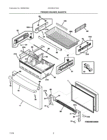 02 - Freezer Drawer, Baskets parts for Electrolux Refrigerator EW23BC87SS0 from AppliancePartsPros.com