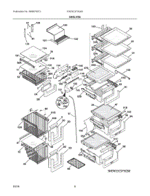 05 - Shelves parts for Electrolux Refrigerator EW23CS75QS0 from AppliancePartsPros.com