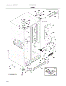 04 - Cabinet parts for Electrolux Refrigerator EW23CS75QS1 from AppliancePartsPros.com