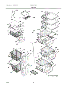 05 - Shelves parts for Electrolux Refrigerator EW23CS75QS1 from AppliancePartsPros.com