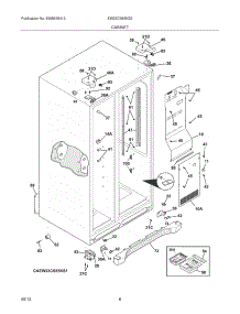 07 - Cabinet parts for Electrolux Refrigerator EW23CS85KS2 from AppliancePartsPros.com