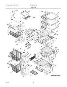 09 - Shelves parts for Electrolux Refrigerator EW23CS85KS2 from AppliancePartsPros.com