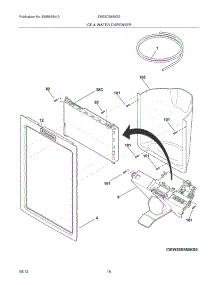 15 - Dispenser parts for Electrolux Refrigerator EW23CS85KS2 from AppliancePartsPros.com