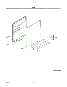03 - Door parts for Electrolux Dishwasher EW24ID70QT0A from AppliancePartsPros.com