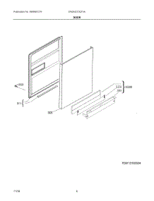 03 - Door parts for Electrolux Dishwasher EW24ID70QT4A from AppliancePartsPros.com
