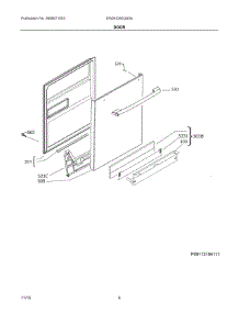 03 - Door parts for Electrolux Dishwasher EW24ID80QS0A from AppliancePartsPros.com