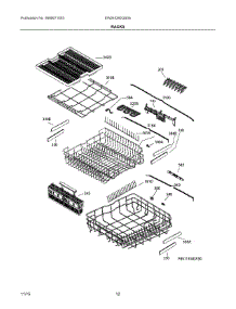 07 - Racks parts for Electrolux Dishwasher EW24ID80QS0A from AppliancePartsPros.com