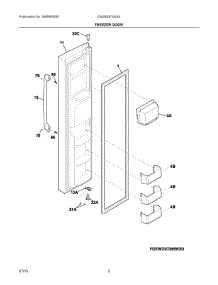 02 - Freezer Door parts for Electrolux Refrigerator EW26SS75QS0 from AppliancePartsPros.com