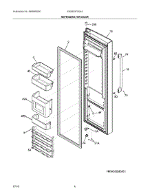 03 - Refrigerator Door parts for Electrolux Refrigerator EW26SS75QS0 from AppliancePartsPros.com