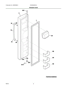 02 - Freezer Door parts for Electrolux Refrigerator EW26SS85KS3 from AppliancePartsPros.com