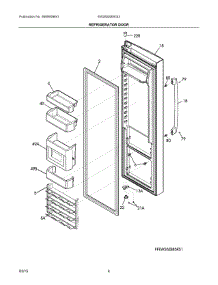 03 - Refrigerator Door parts for Electrolux Refrigerator EW26SS85KS3 from AppliancePartsPros.com