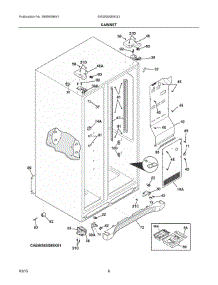 04 - Cabinet parts for Electrolux Refrigerator EW26SS85KS3 from AppliancePartsPros.com