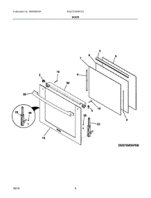 04 - Door parts for Electrolux Wall Oven EW27EW55PSD from AppliancePartsPros.com