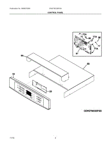 02 - Control Panel parts for Electrolux Microwave EW27MC65PSB from AppliancePartsPros.com