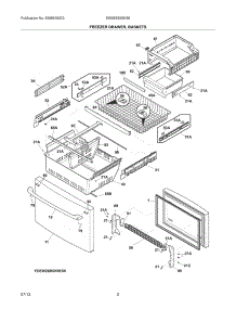 03 - Freezer Drawer, Baskets parts for Electrolux Refrigerator EW28BS85KS6 from AppliancePartsPros.com