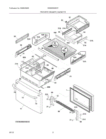 03 - Freezer Drawer, Baskets parts for Electrolux Refrigerator EW28BS85KS7 from AppliancePartsPros.com