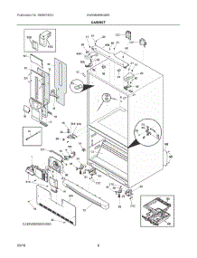 04 - Cabinet parts for Electrolux Refrigerator EW28BS85KSBA from AppliancePartsPros.com