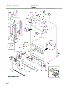 04 - Cabinet parts for Electrolux Refrigerator EW28BS85KSCA from AppliancePartsPros.com