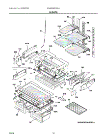 05 - Shelves parts for Electrolux Refrigerator EW28BS85KSCA from AppliancePartsPros.com