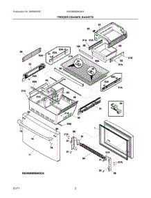 02 - Freezer Drawer, Baskets parts for Electrolux Refrigerator EW28BS85KSEA from AppliancePartsPros.com