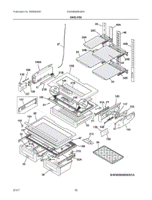 05 - Shelves parts for Electrolux Refrigerator EW28BS85KSEA from AppliancePartsPros.com