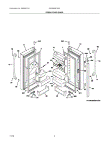 03 - Fresh Food Door parts for Electrolux Refrigerator EW28BS87SS0 from AppliancePartsPros.com