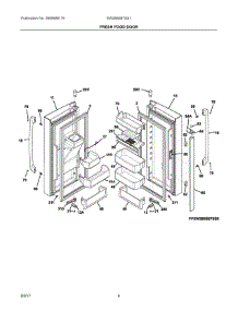 03 - Fresh Food Door parts for Electrolux Refrigerator EW28BS87SS1 from AppliancePartsPros.com