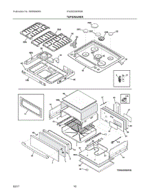 05 - Top / Drawer parts for Electrolux Range EW30DS80RSB from AppliancePartsPros.com