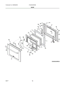 06 - Door parts for Electrolux Range EW30DS80RSB from AppliancePartsPros.com